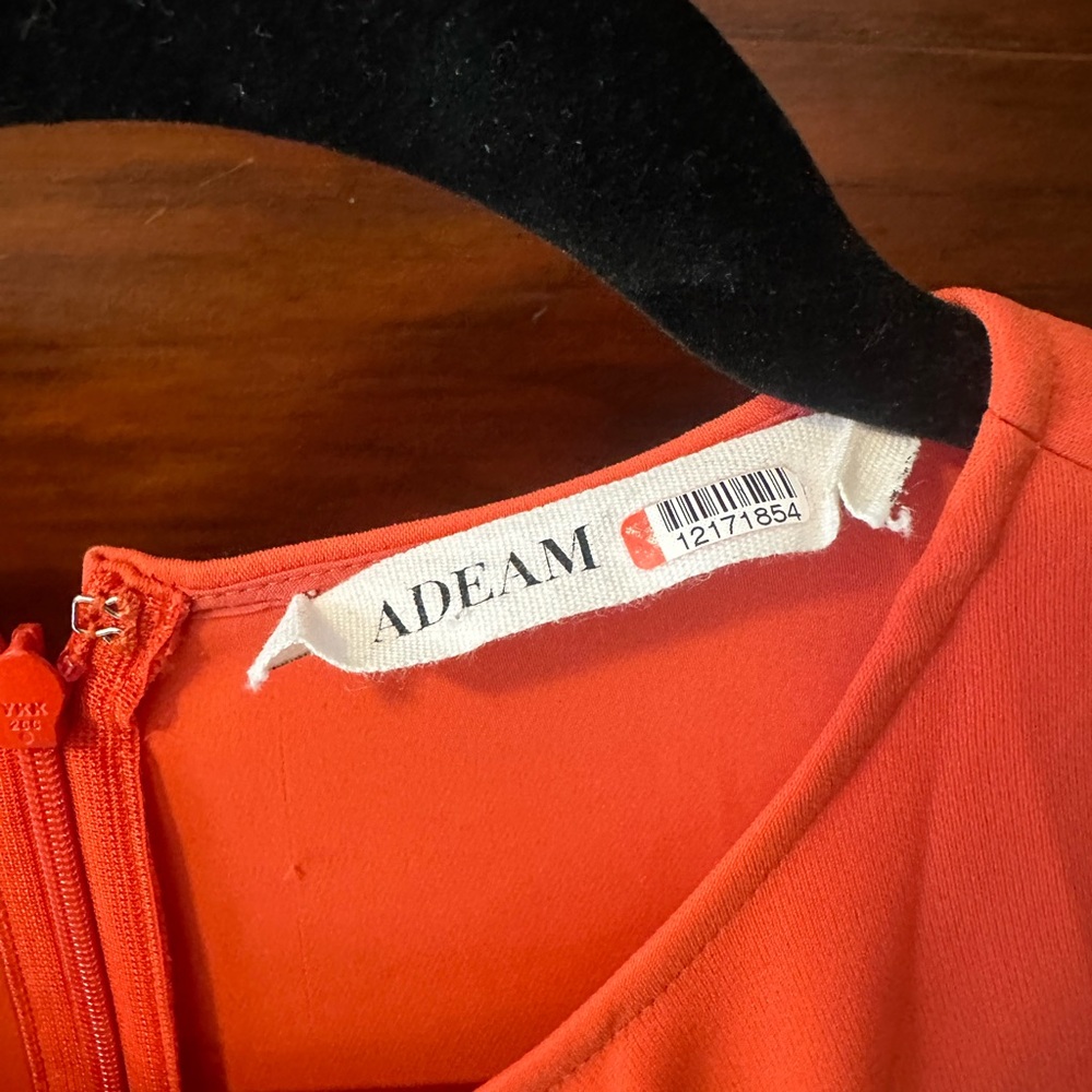 Adeam Bright Orange A-Line Dress View 6